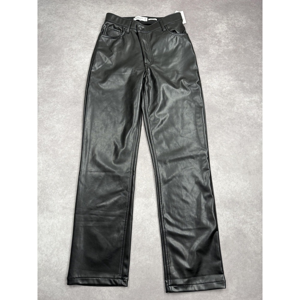 Abercrombie & Fitch Pants Womens 4 Vegan Leather‎ 90s Straight Ultra High Rise